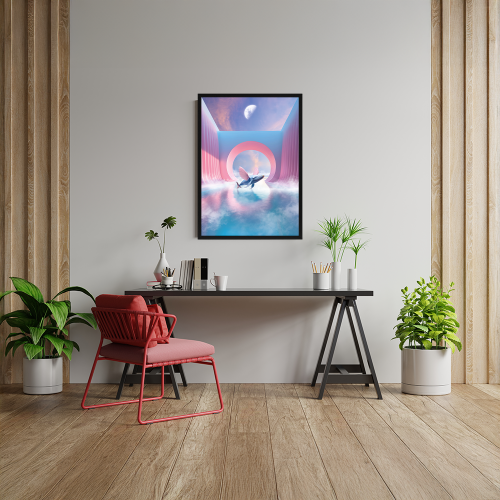 Gökyüzünde Yüzenler Çerçeveli Poster
