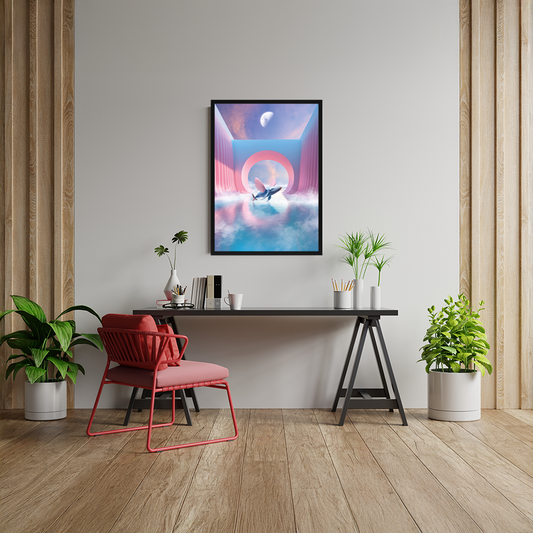 Gökyüzünde Yüzenler Çerçeveli Poster