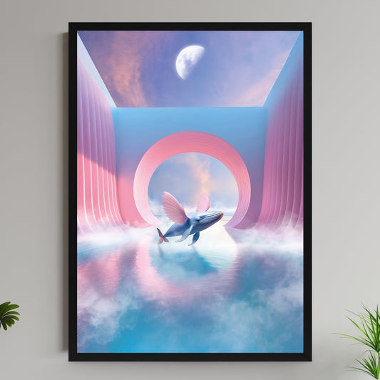 Gökyüzünde Yüzenler Çerçeveli Poster