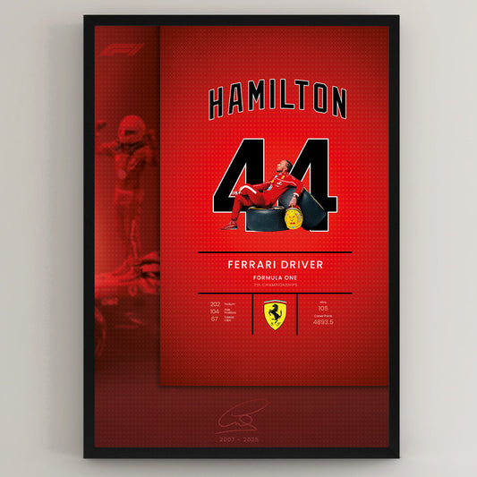 Lewis Hamilton Çerçeveli Poster