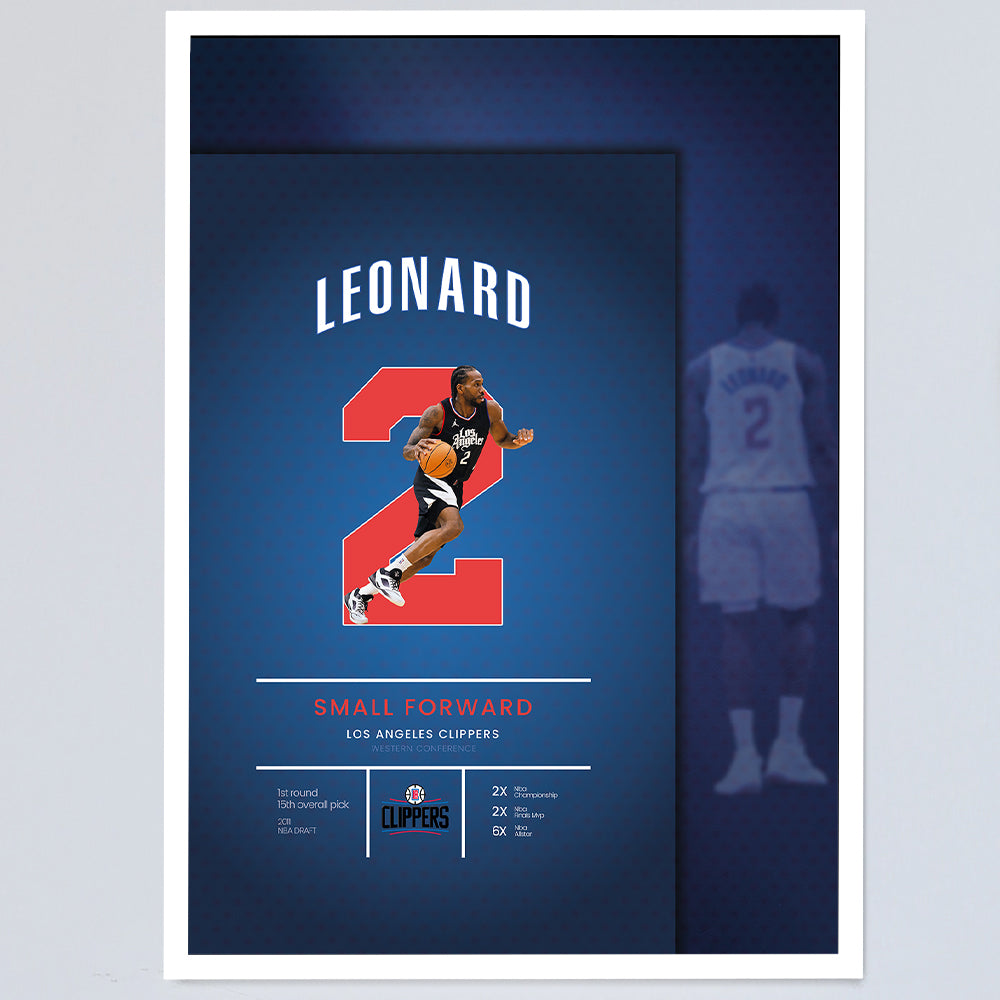 Kawhi Leonard Çerçeveli Poster