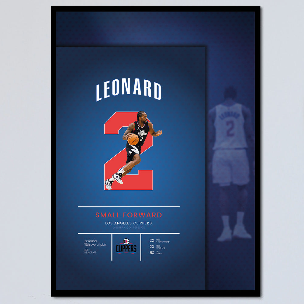 Kawhi Leonard Çerçeveli Poster