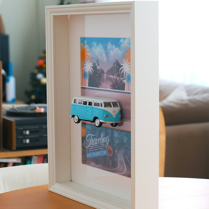 VW T2 Traveling - 3D Çerçeveli Poster